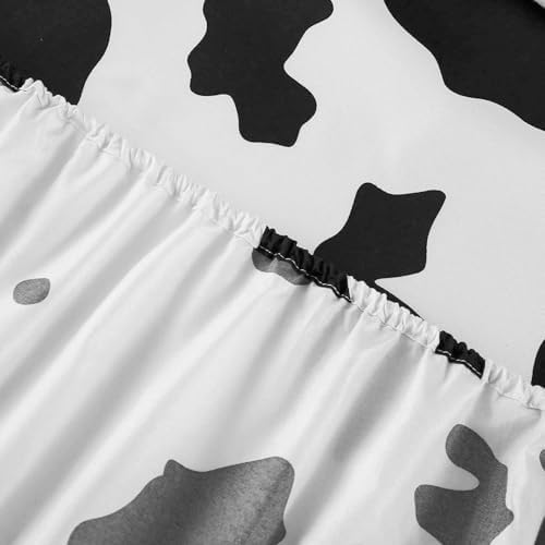 SDY 4PCS Cow Print Kids Bed Sheet Set Queen Size