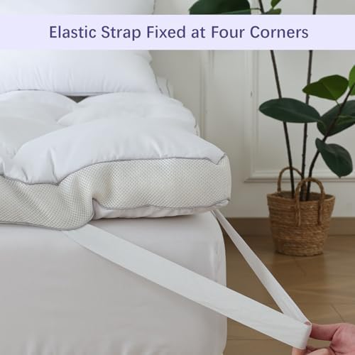 WhatsBedding 2 Inch Memory Foam Mattress Topper Queen