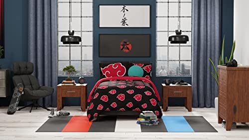 Franco Naruto Akatsuki Microfiber Twin XL Sheet Set