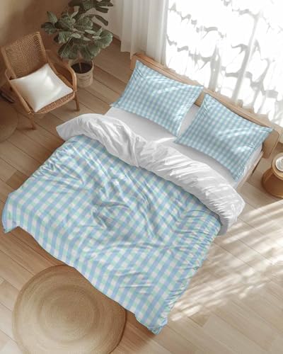 ZOE GARDEN Aqua Blue Green Duvet Cover Set