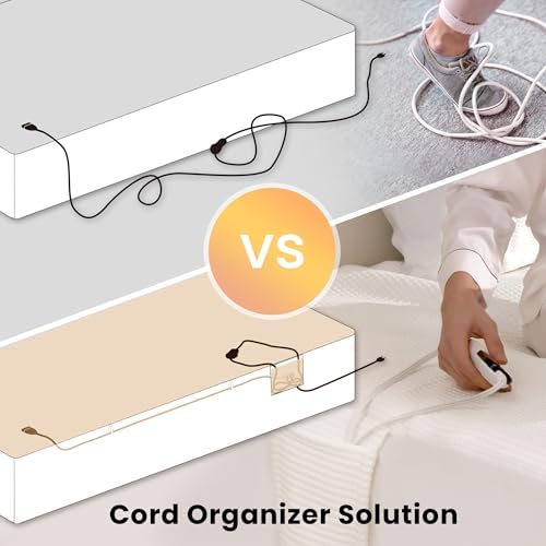 Blunique Electric Heated Mattress Pad Twin Size White
