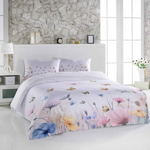 Alandar Home Duvet Cover Set Country Watercolor Flowers