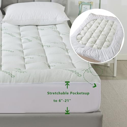 ANALIN Bamboo Viscose Mattress Topper Twin Size