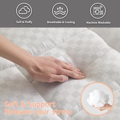 PAJEO Twin Mattress Topper with Pillow Top and Deep Pocket 1