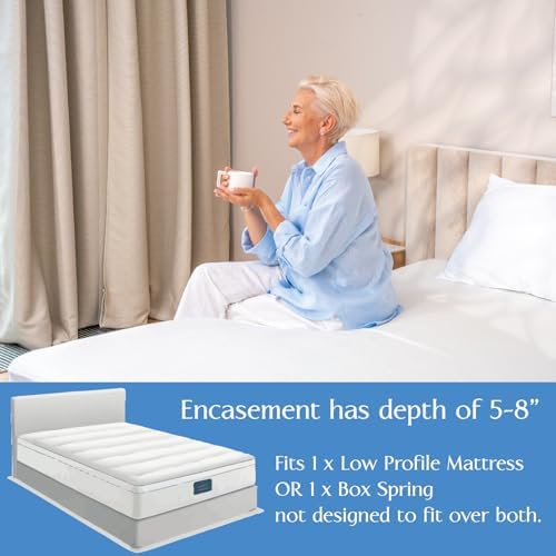 Four Seasons Essentials Twin Mattress Encasement 5-8 Deep Waterproof Zippered Protector