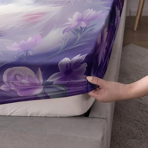 Cute Cat Fitted Sheet Toddler Bedding Set Twin Size