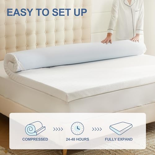 Eiayeebil 3 Inch Memory Foam Mattress Topper Queen