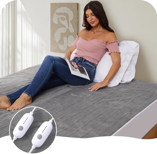 Ladung Heated Mattress Pad Queen Size 60x80 Grey 1