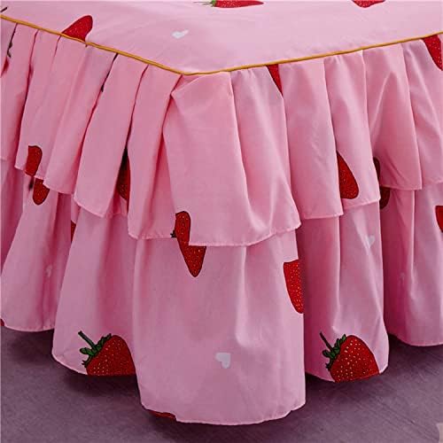 Feelyou Cute Strawberry Bed Sheet Set for Girls Queen