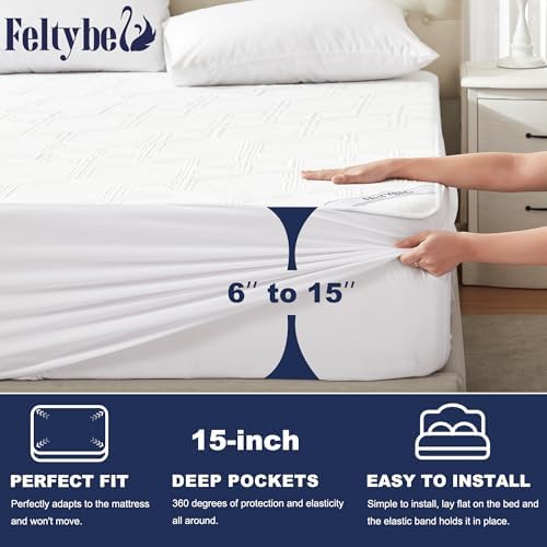 FELTYBED Waterproof Queen Mattress Protector 1