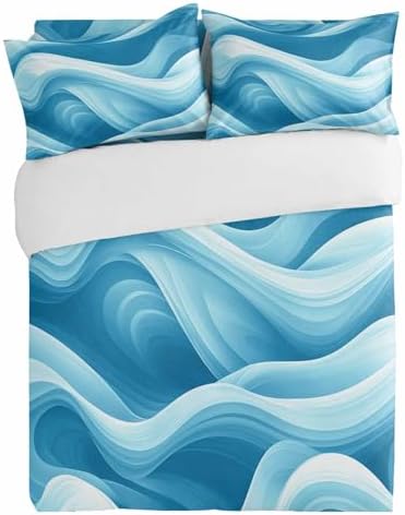Alandar Home 3 Piece Summer Blue Ocean Bedding Set