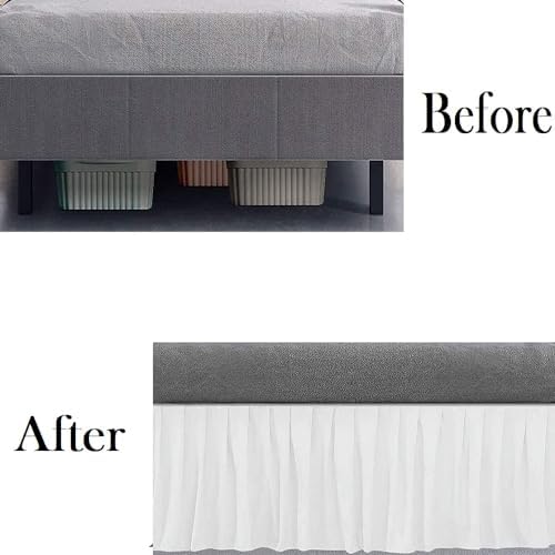 SVLinenBeding 3 Sided Split Corner Bed Skirt 12 Inch Drop