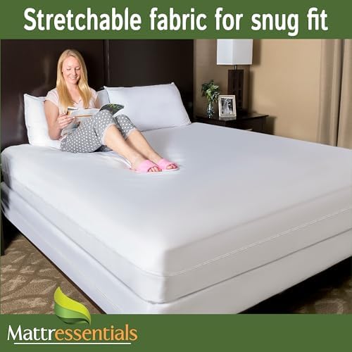 Mattressentials Zippered Twin XL Mattress Encasement - 11-13 Depth Bed Bug Waterproof Hypoallergenic