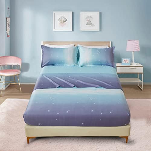 Dinjoy Rainbow Ombre Sheet Set 4 Pieces for Girls Women