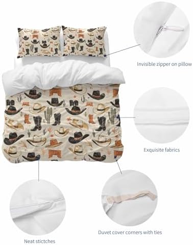 ZOE GARDEN Western Cowboy Duvet Cover Set