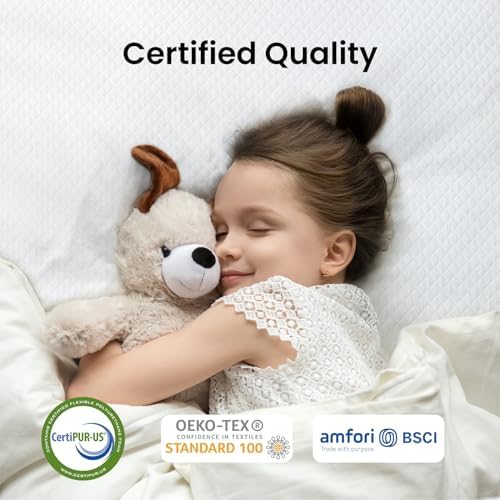 Marsail 3 Inch Cooling Gel Memory Foam Mattress Topper with Soft Cover