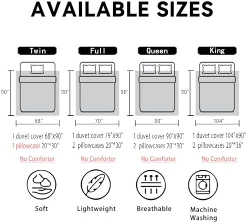Feelyou Queen Duvet Cover Set with 3D Print Flight Design 1