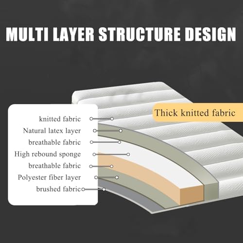 LDLCYCN Thick 5cm Massage Table Mattress Topper Without Face Hole