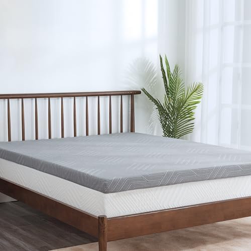 EGOHOME 3 Inch Gel Memory Foam Mattress Topper with Breathable Cover