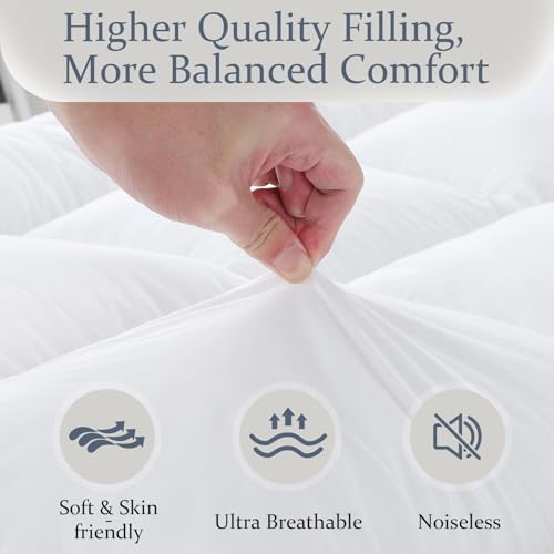 WhatsBedding 5 Inch Memory Foam Mattress Topper Queen