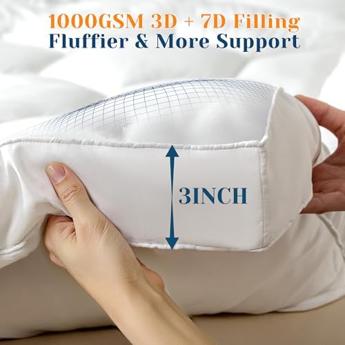 EnHomee 3 Inch Queen Mattress Topper with 1000GSM Filling