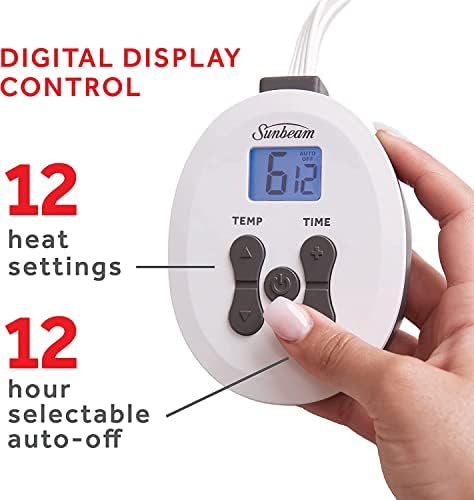 Sunbeam All Season King Heated Mattress Pad with Digital Controllers