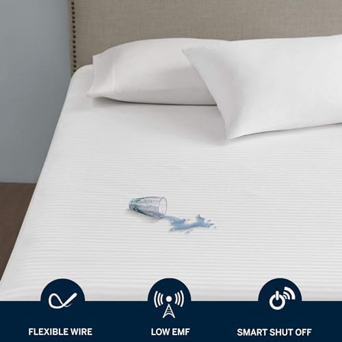 Serta Waterproof Heated Mattress Pad with 10 Heat Settings