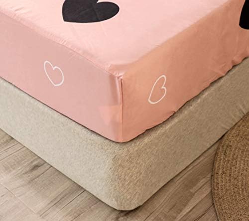 Feelyou Girls Heart Pattern Fitted Sheet Set