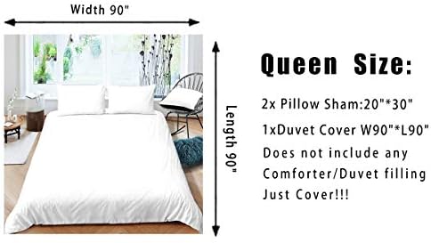 Feelyou Queen Duvet Cover Set with 3D Print Flight Design 1
