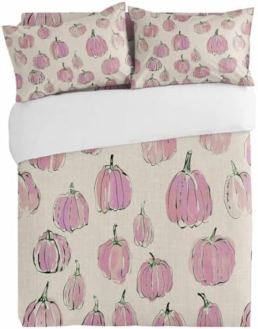 Alandar Home Pink Pumpkin Duvet Cover Set 3 Piece