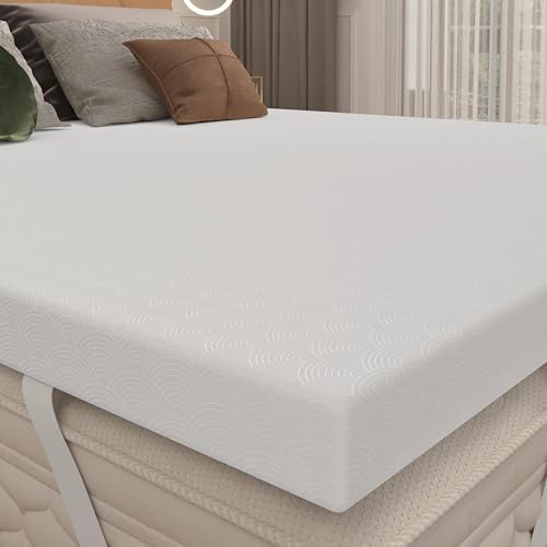 Zenzy 4 Inch Full Bamboo Mattress Topper Cover