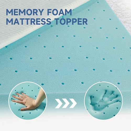 Eiayeebil 3 Inch Memory Foam Mattress Topper Queen