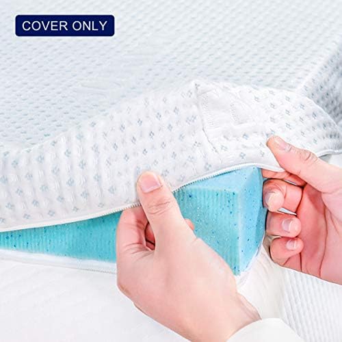 SUBRTEX Bamboo Rayon Mattress Topper Cover - King Size with Zip Closure