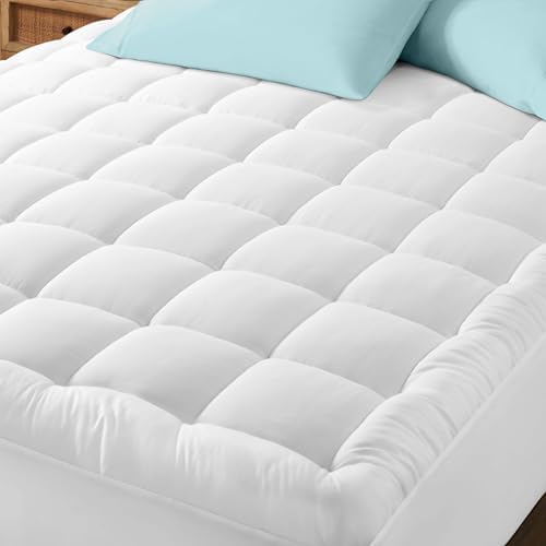Bare Home Queen Mattress Toppers Cotton Plush Pad 1