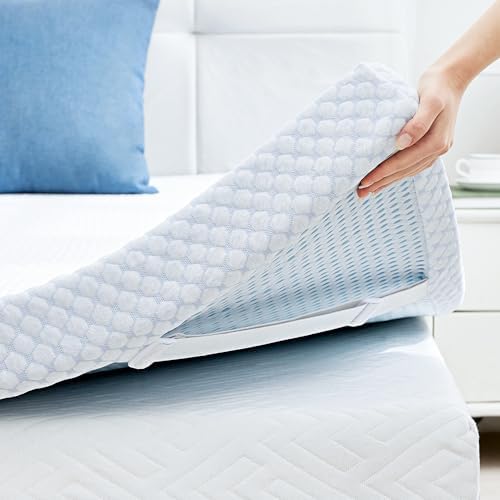 SINWEEK 3 Inch Cooling Memory Foam Mattress Topper