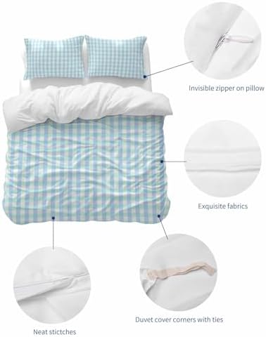 ZOE GARDEN Aqua Blue Green Duvet Cover Set