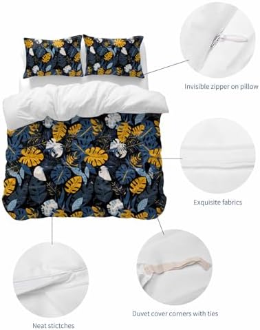 ZOE GARDEN Tropical Plants Duvet Cover Set 3 pcs