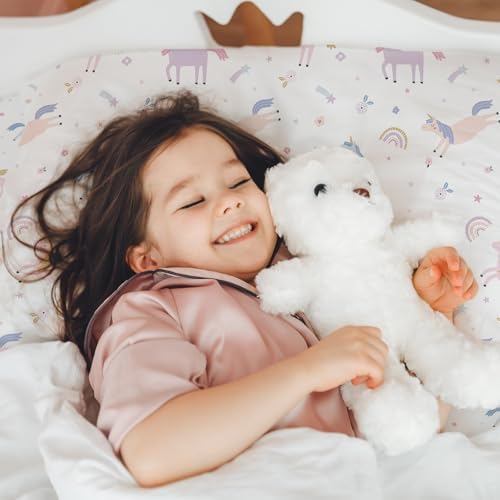MUSOLEI Unicorn Fitted Sheet Set for Kids