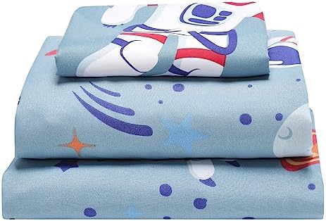 EVERYDAY KIDS Galaxy Rocket Twin Sheet Set