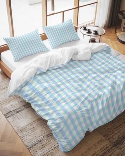 ZOE GARDEN Aqua Blue Green Duvet Cover Set