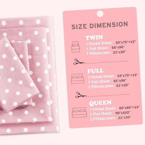 Mi Zone Kids Pink Polka Dot Sheet Set