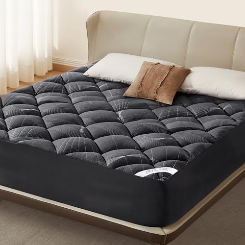 BEDLORE King Mattress Topper Bamboo Viscose 6-18 Inch Deep Pocket
