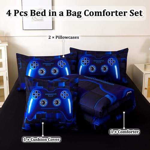 ASKOTU Gamer Full Bedding Set for Boys