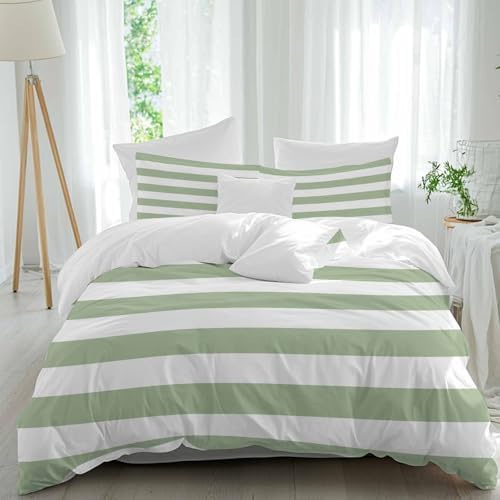 Sage Green Bedding Duvet Cover Set with Pillowcases