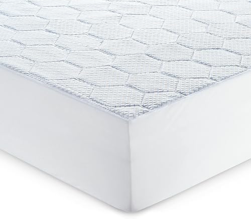 Vibe Cooling Quilted Memory Foam Mattress Pad Queen