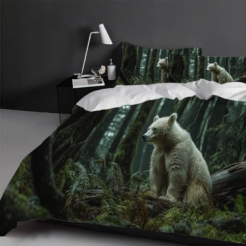 GIPNIAU Bear Duvet Cover Set with Pillow Cases California King