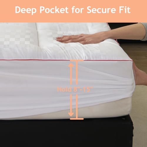 PAJEO Twin Mattress Topper with Pillow Top and Deep Pocket 1