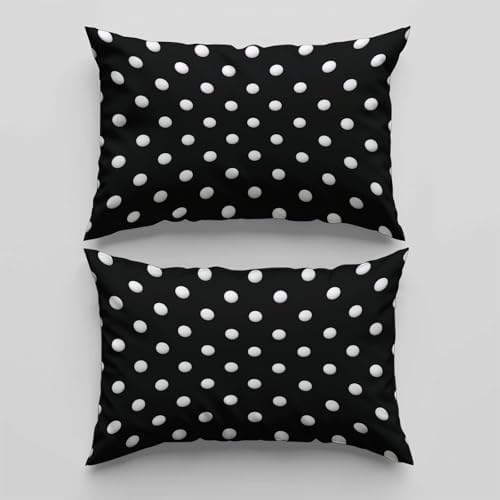White Polka Dots Duvet Cover Set for Kids and Adults