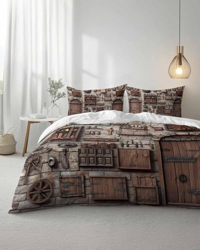 ZOE GARDEN Rustic Antique Duvet Cover Set 3 Pc