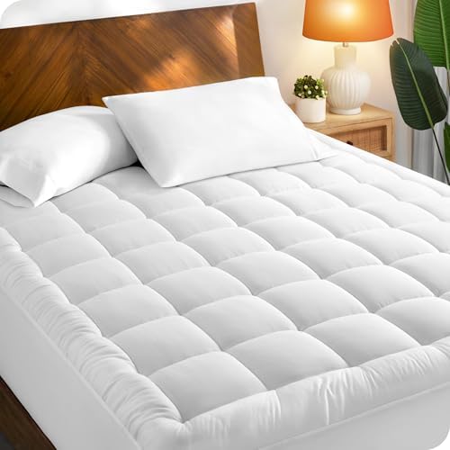 Bare Home Queen Mattress Toppers Cotton Plush Pad 1